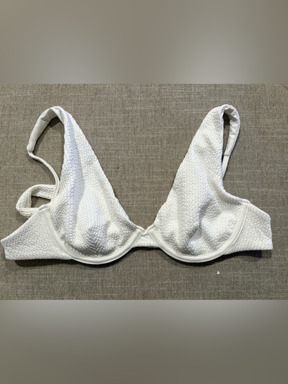 Monday Swimwear Formentera Top - White Sand Crinkle